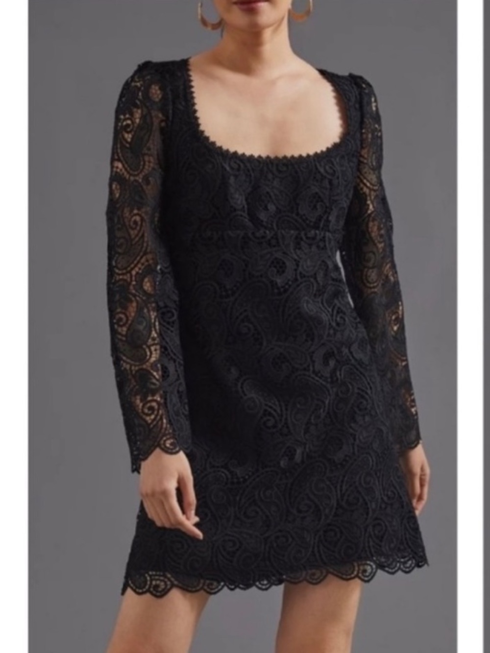 Anthropologie Maeve Embroidered Lace Mini Dress: Size 0